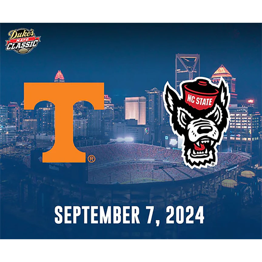 TENNESSEE AND NC STATE TO PLAY IN THE 2024 DUKE S MAYO CLASSIC Duke s tennessee-and-nc-state-to-play-in-the-2024-duke-s-mayo-classic-duke-s