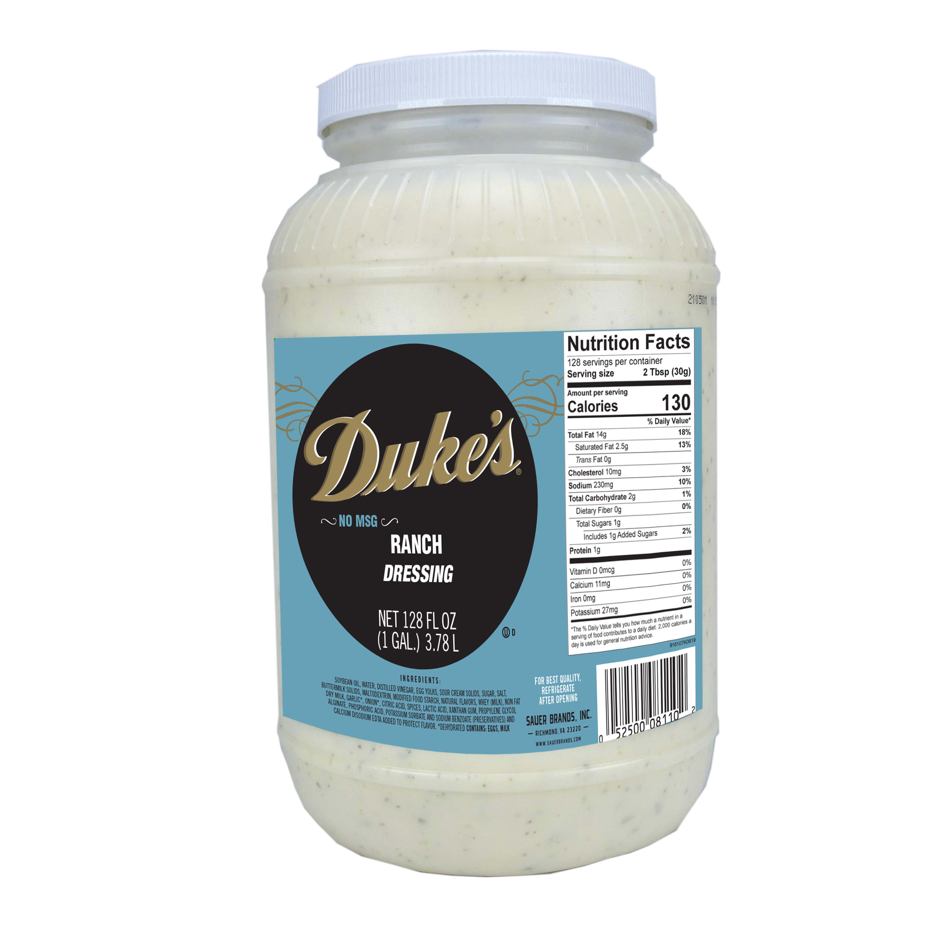 Duke's Ranch Dressing (No MSG) Duke's Food Service