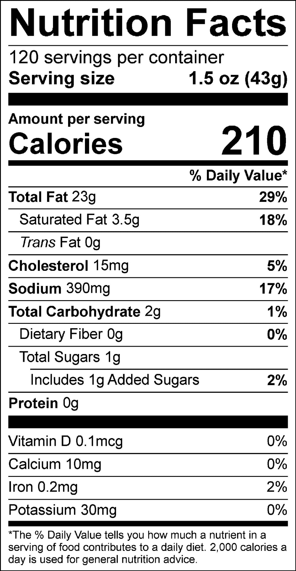 Nutritional Facts
