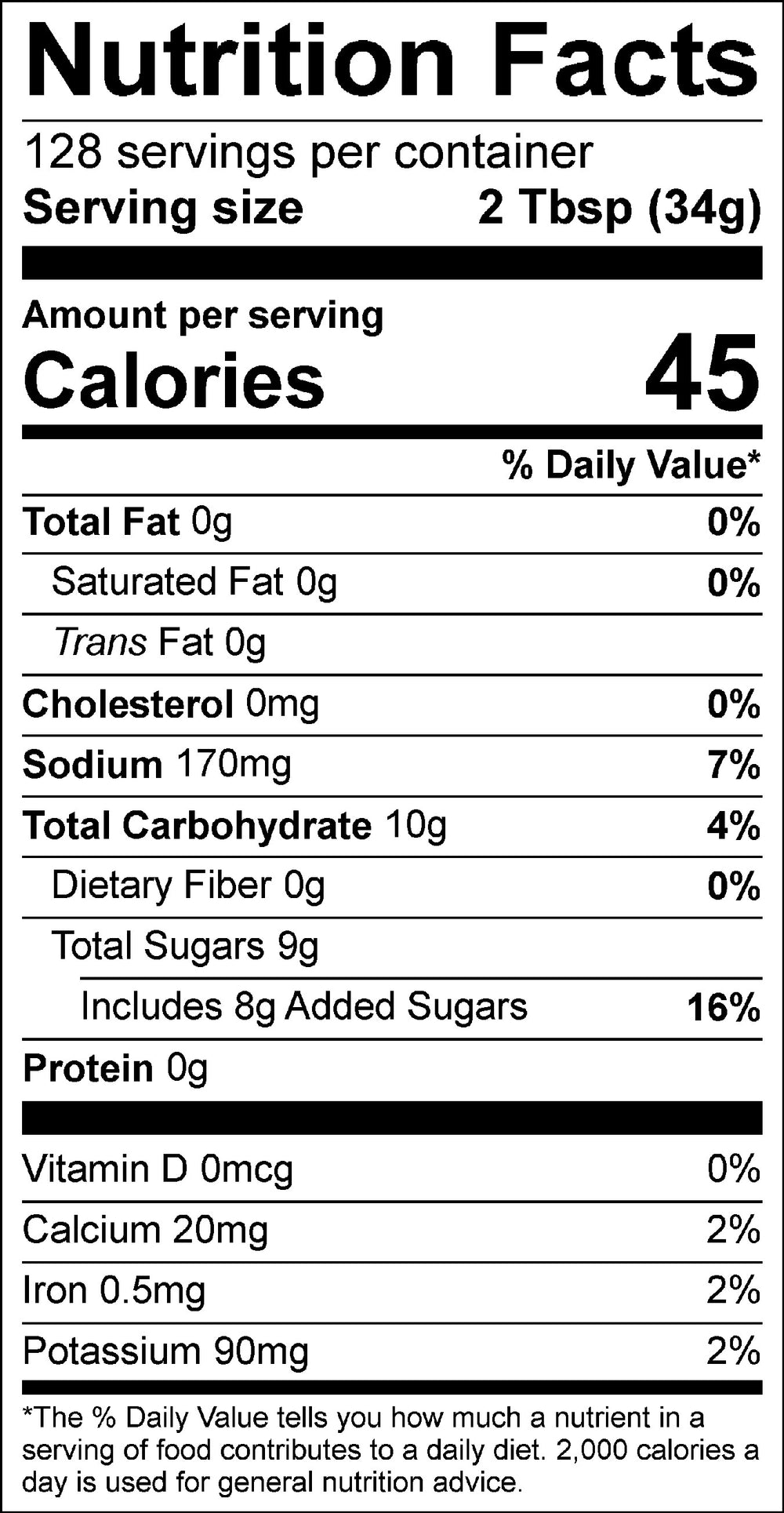 Nutritional Facts