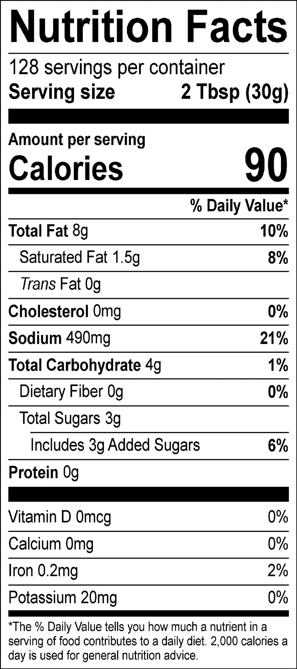 Nutritional Facts