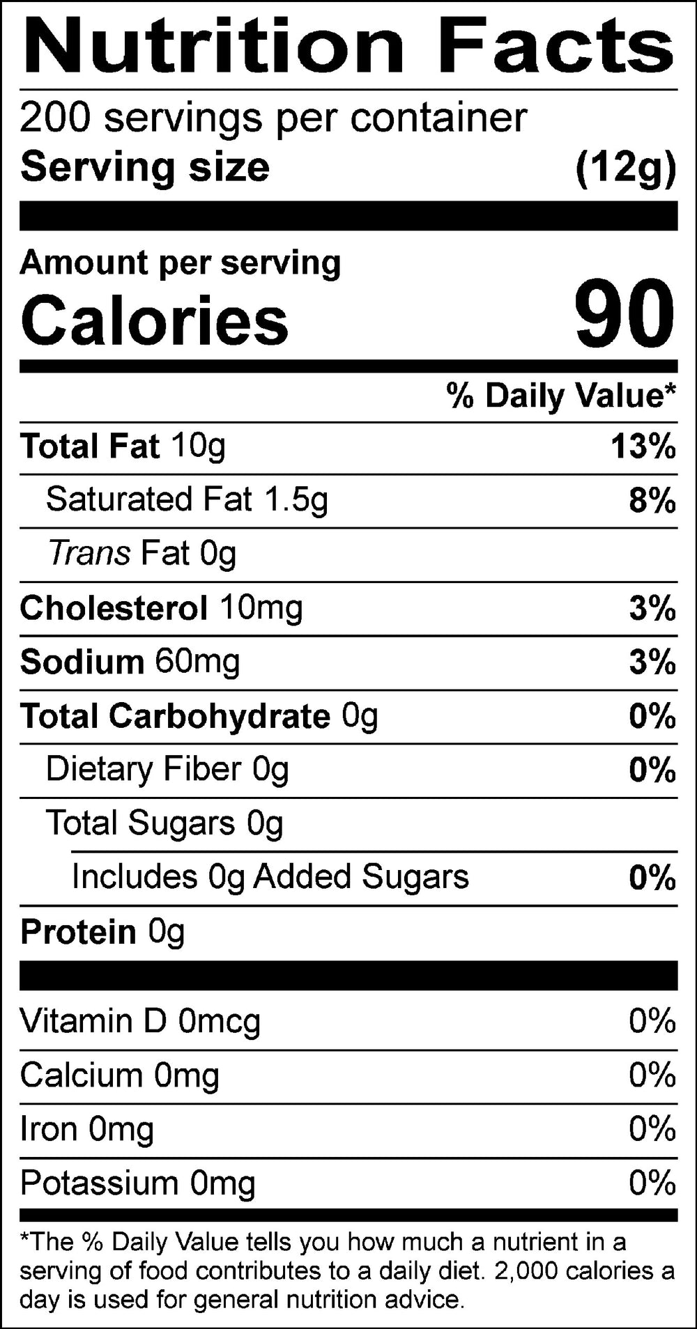 Nutritional Facts