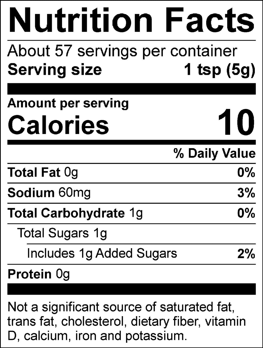 Nutritional Facts