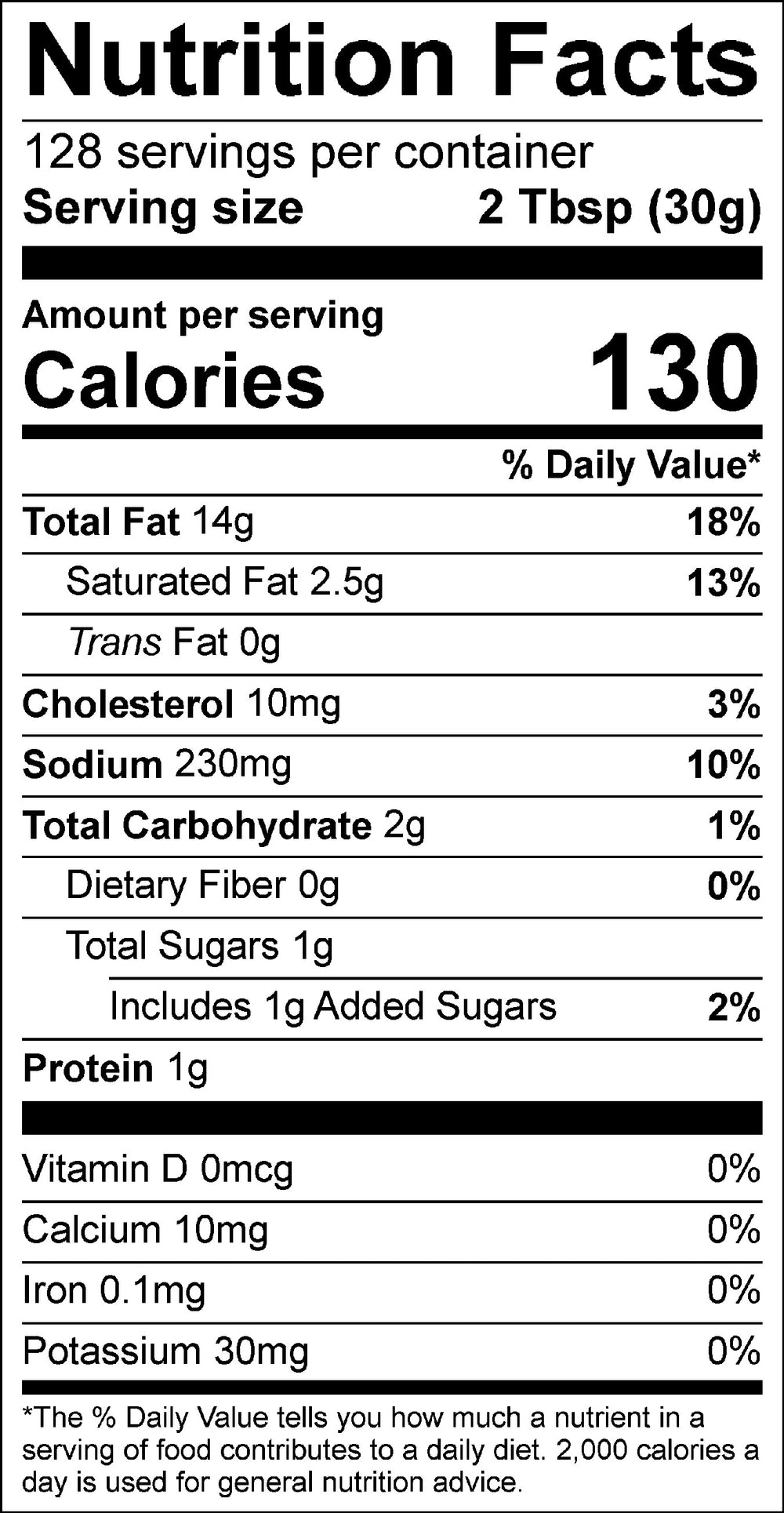 Nutritional Facts