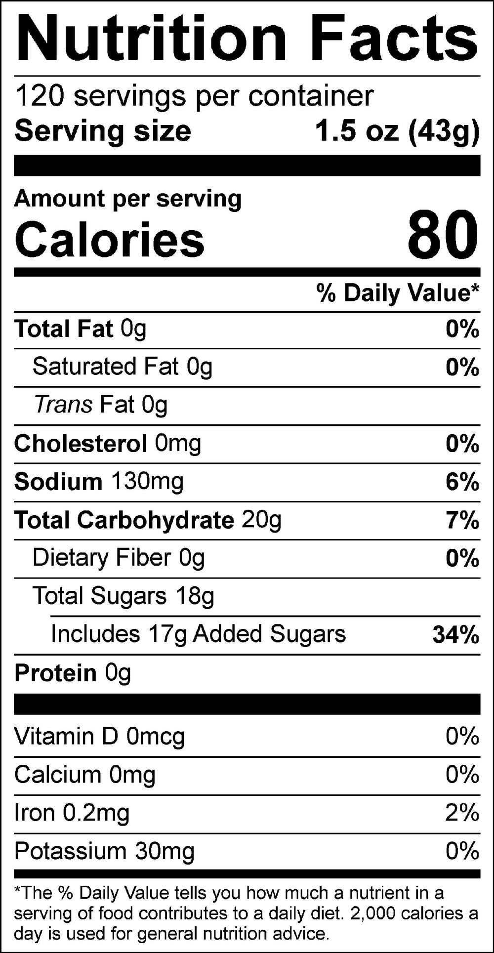Nutritional Facts