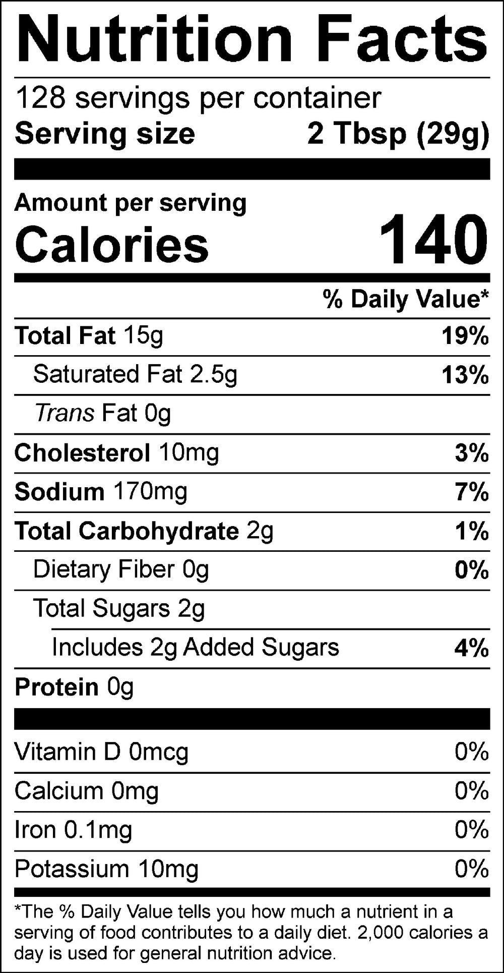 Nutritional Facts