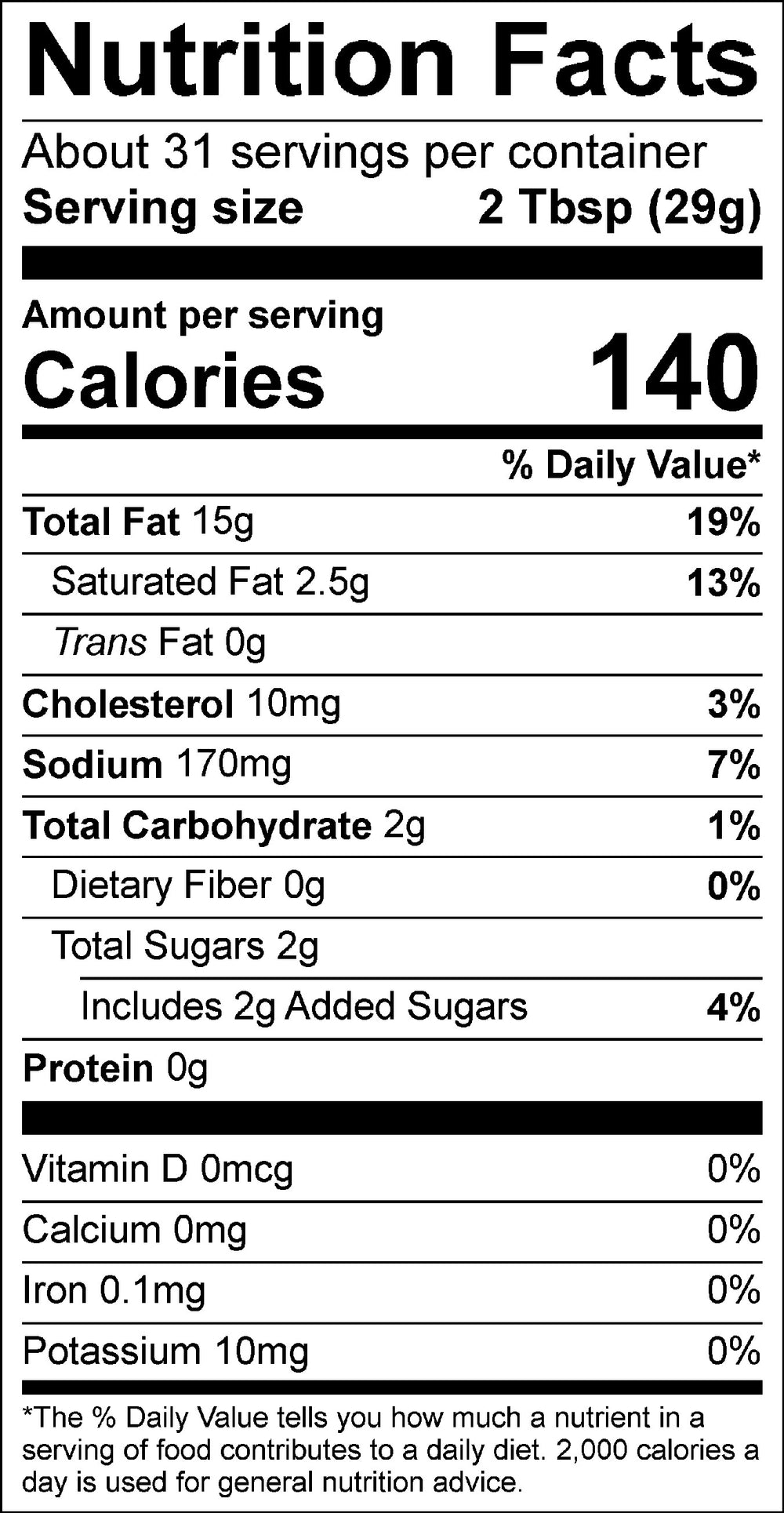 Nutritional Facts