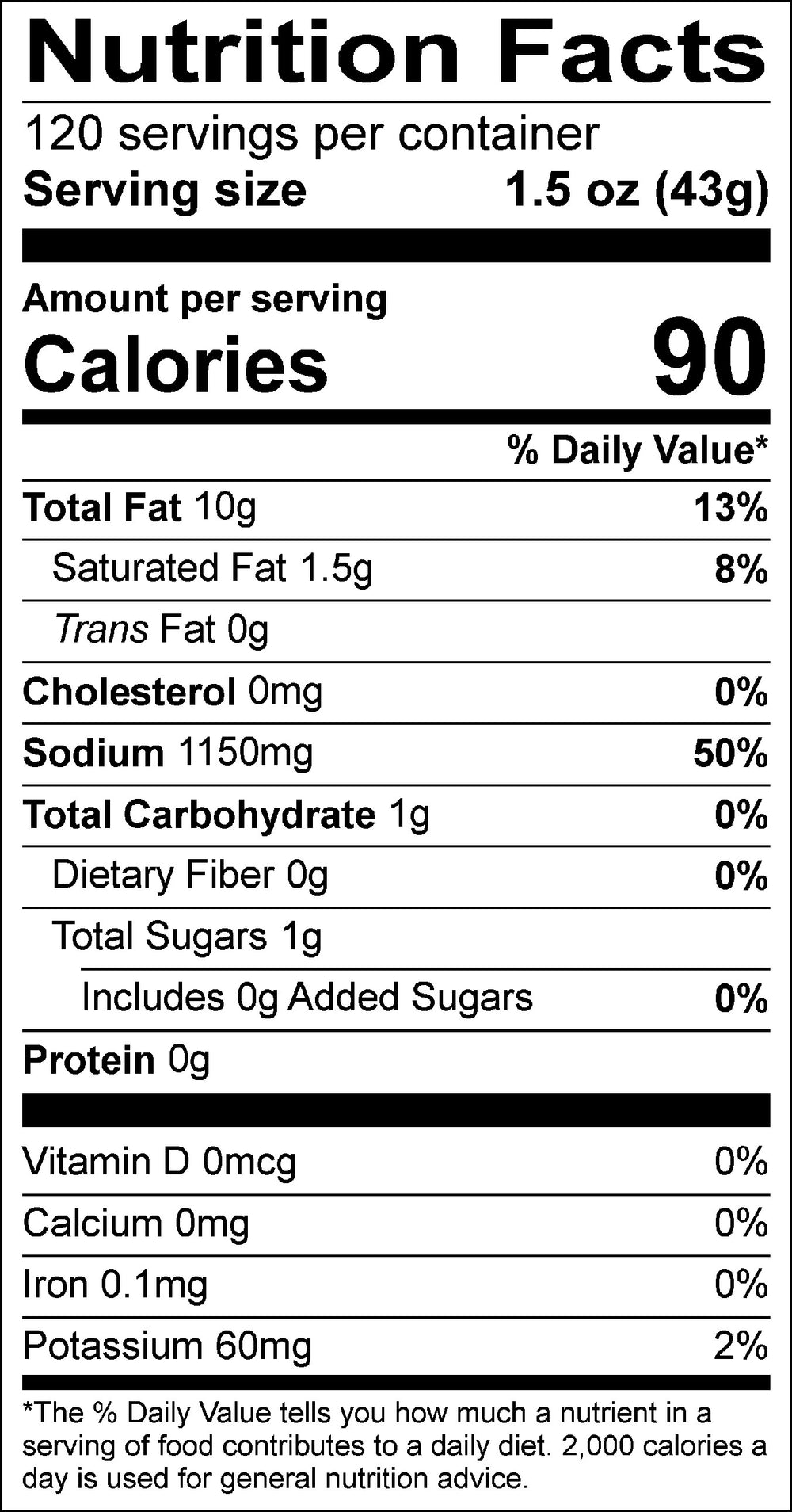 Nutritional Facts